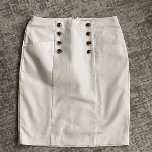 Banana Republic White pencil mini skirt